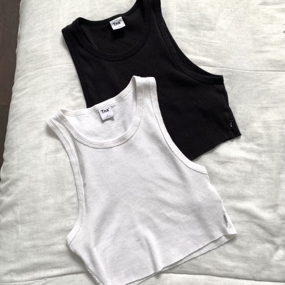 SET OF TNA CROPPED RACER TANKS